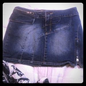 REDUCTION!!! BeBe jeans denim mini with zippers