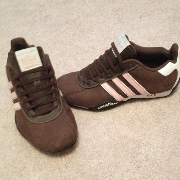adidas | Shoes | Brown And Pink Adidas Tennis Shoes | Poshmark