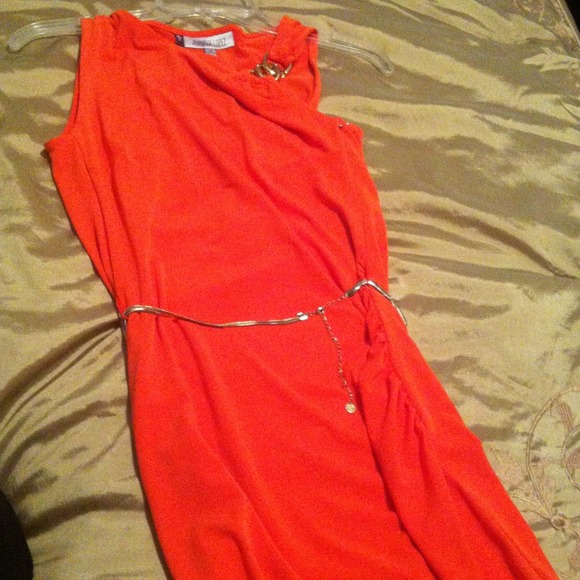 Orange night out dress