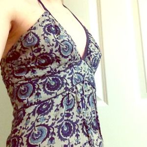 Blue print maxi dress