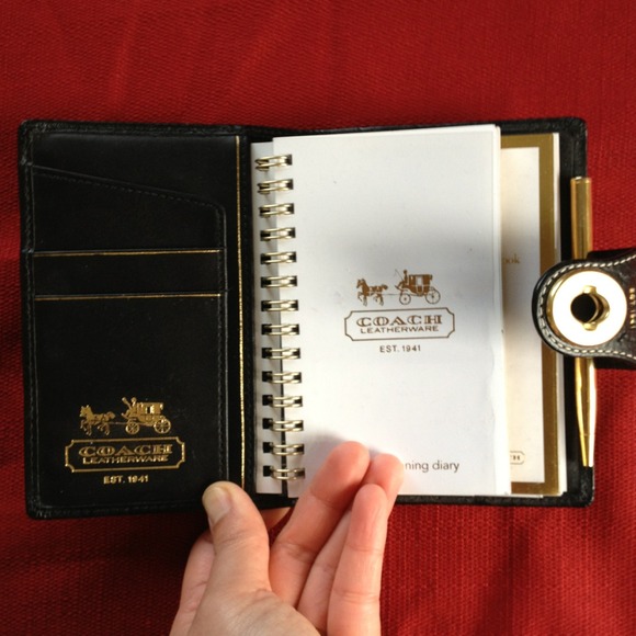 Coach leather planner