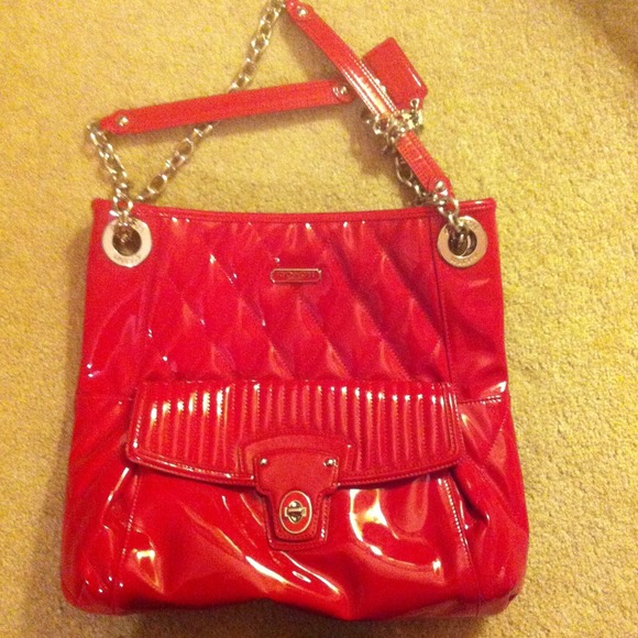 LOWERED PRICE Beautiful red patent leather, Coach