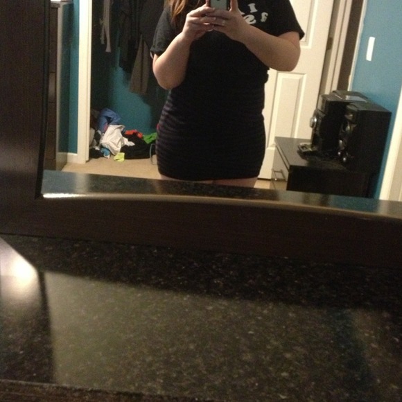 Purple and black pencil skirt