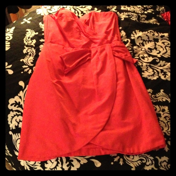🚫🚫sold!!!!H&M Pink Sweetheart Dress w/ Bow Sz. 8