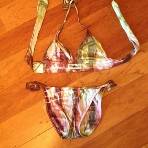 Lucky brand tie dye bikini.