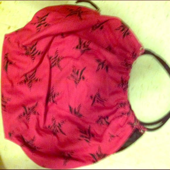 Pink bag with zebra stars