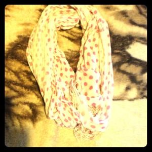 White and pink scarf only used it once.