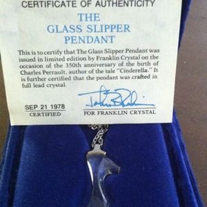 Limited Edition Cinderella Glass Slipper Necklace