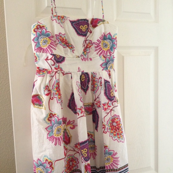 White with floral/paisley print