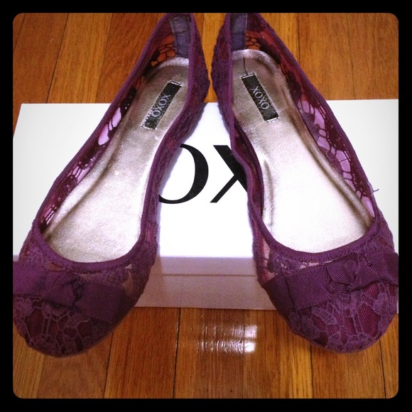 Purple lace flat/ Blue studded flat Bundle