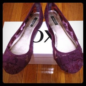 Purple lace flat/ Blue studded flat Bundle