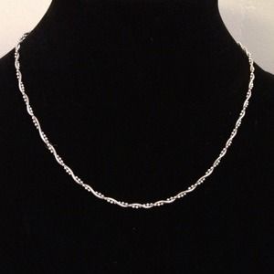 925 stamped necklace. Two strand twist style.