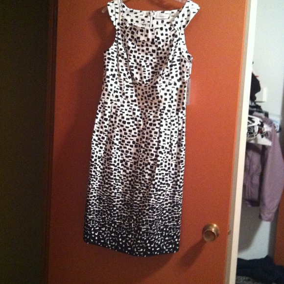 White and black Calvin Klein dress ! NWT