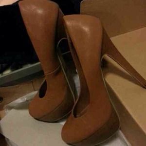 Charlotte Russe cognac pumps