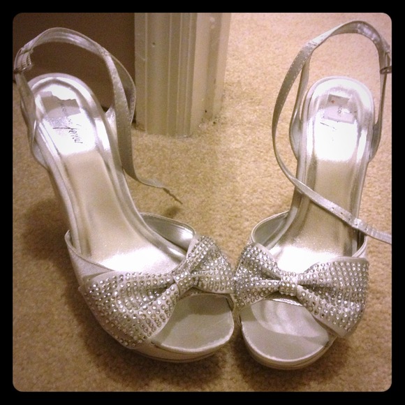 Silver heels.