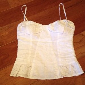 White eyelet bustier from Jessica Simpson