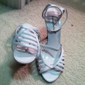 White pretty heels