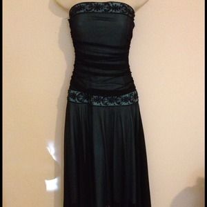 Turquoise semi long dress