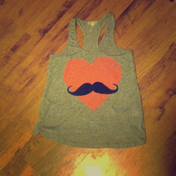 Never warn but with no tags Mustache  tank top