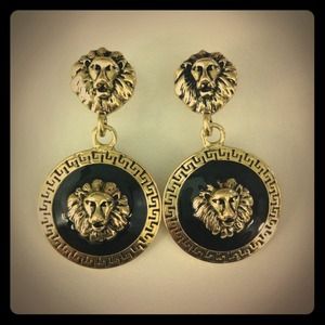 Beautiful vintage Lion earrings! Versace inspired
