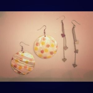 Two pairs of cute, dangle, earrings!
