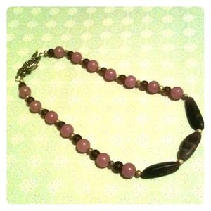 Genuine amethyst and gemstone necklace