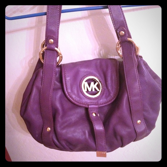 Purple Micheal Kors handbag