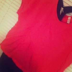 Pink loose fit crop top