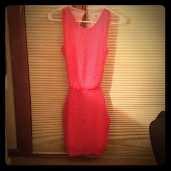 Open back super sexy hot pink dress!