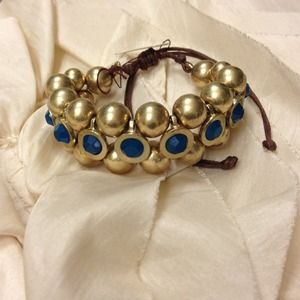 ✨Gold and Teal Adjustable Bracelet