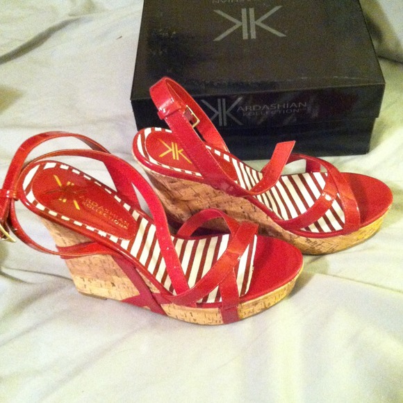 Kardashian Collection Red Wedge