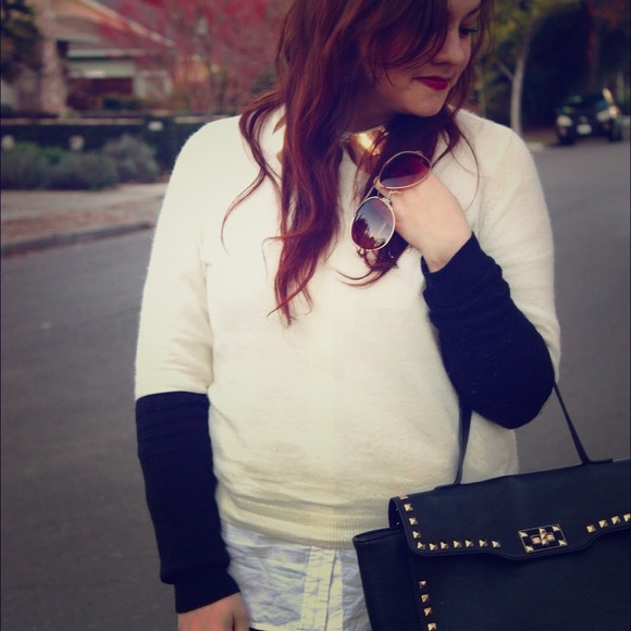 Black & White Color Block Sweater