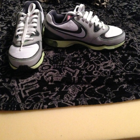 Nike airs -grey, white and green