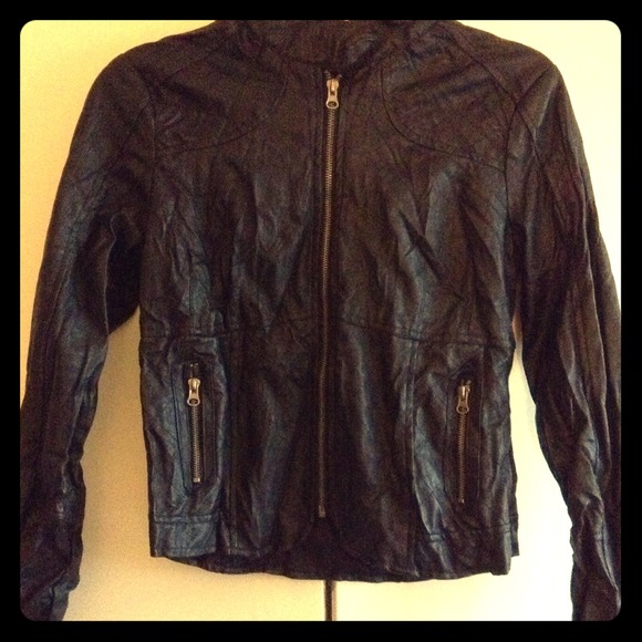 Vegan leather moto jacket. Size M - Picture 1 of 1