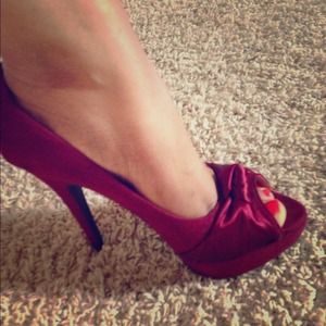 Pair of red heel