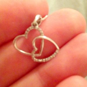 Double heart necklace.
