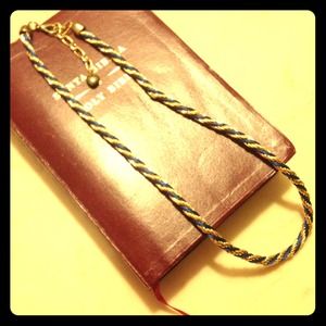 Gold/Blue Chained Necklace