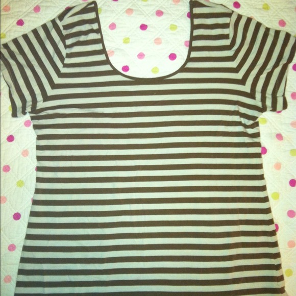 Old Navy striped off shoulder tee