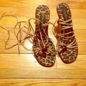 Leopard sandals