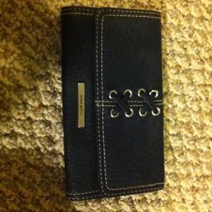 Black Leather Nine West Wallet