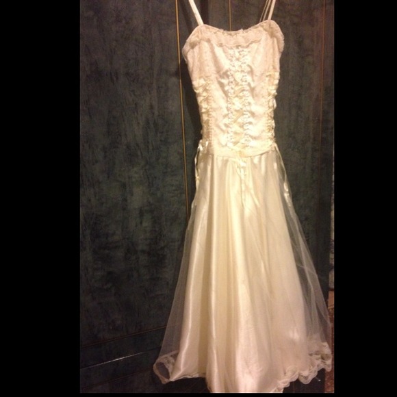 🎀Vintage Style Corset Satin & Lace Dress🎀