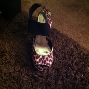 Cheetah  print heel