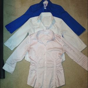3 New York and Company dress shirts.