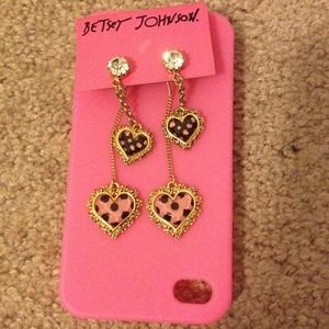 Pink heart Betsy Johnson crystal!!!