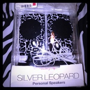 Leopard print speakers