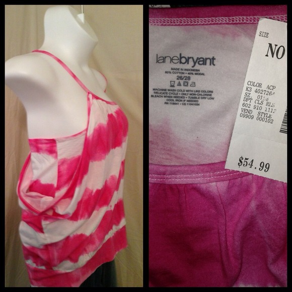 BUNDLED - Pink & White Tie Dye Tank 🐝 - Picture 2 of 2