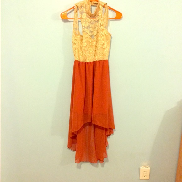 Glitter gold on top& orange on the bottom half