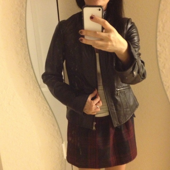 Calvin Klein real leather jacket💕 - Picture 1 of 6