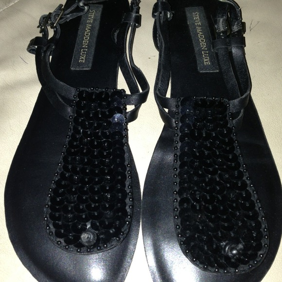 Steve Madden Luxe sequine gladiators