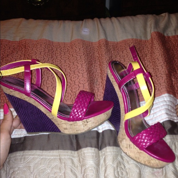 Purple & pink wedges